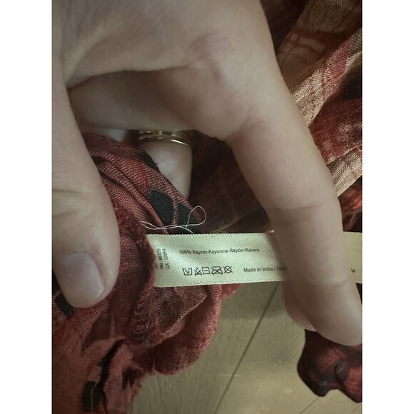 FREE PEOPLE FP ONE Sz S GRUNGE PLAID SHIRT BUTTONDOWN TUNIC DISTRESSED TUNIC - Picture 5 of 7